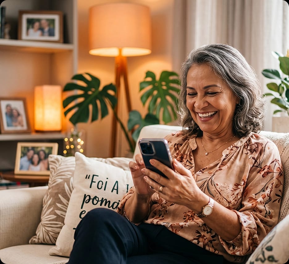 Mulher fazendo consulta online